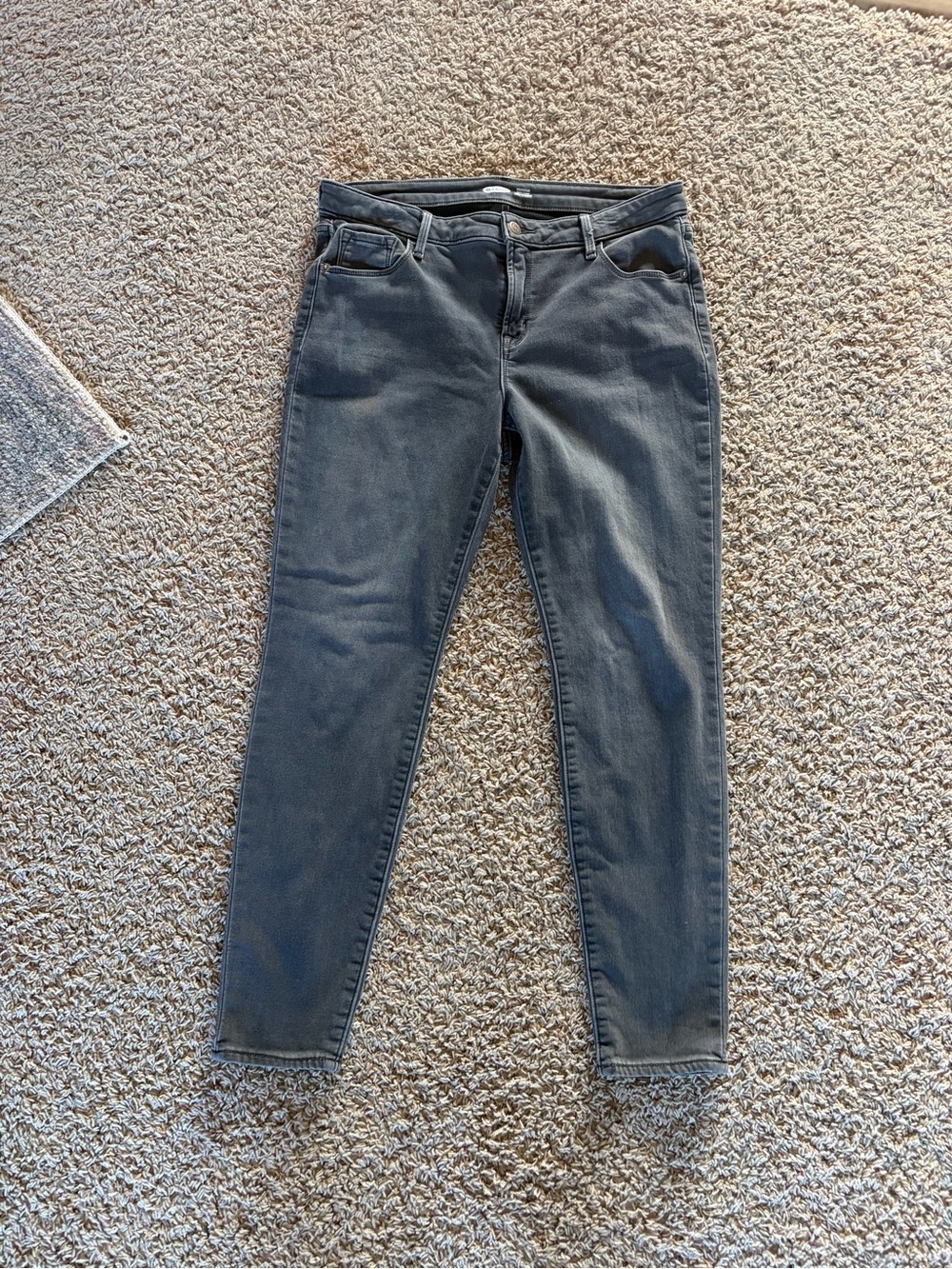Old Navy Gray Women's Jeans Jeggings with Black Interior